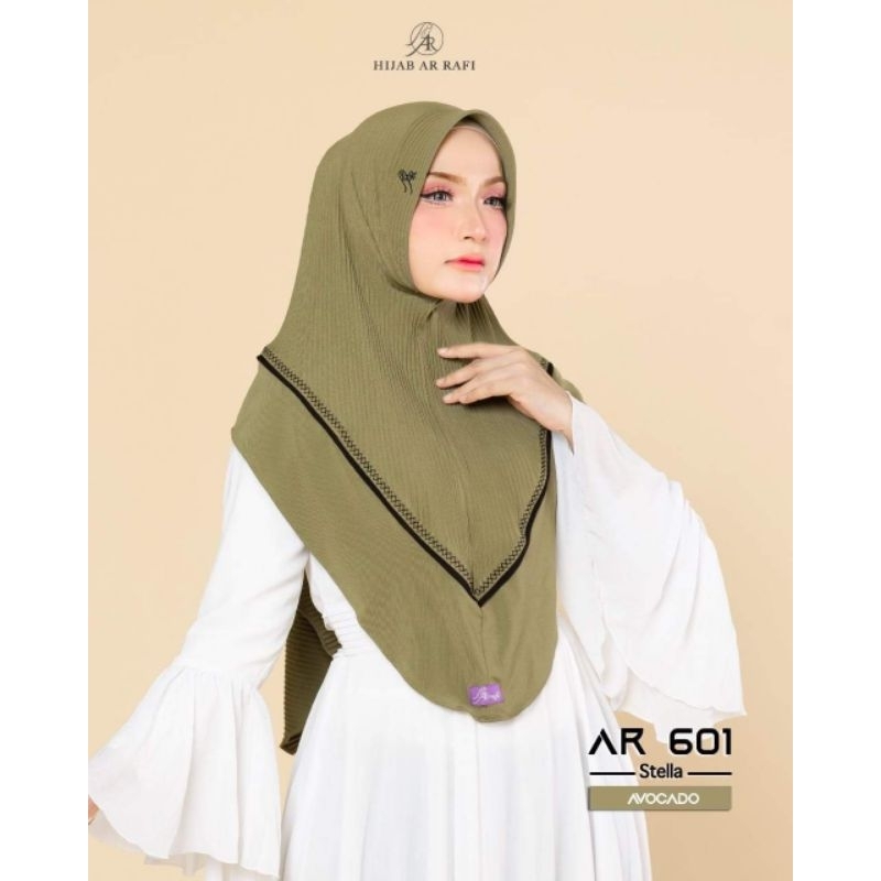 Hijab Bergo Daily AR 601 by Arrafi ORI Jilbab Plisket Avocado