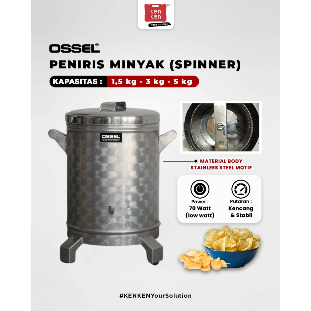 Mesin Peniris Minyak Spinner 3 Kg