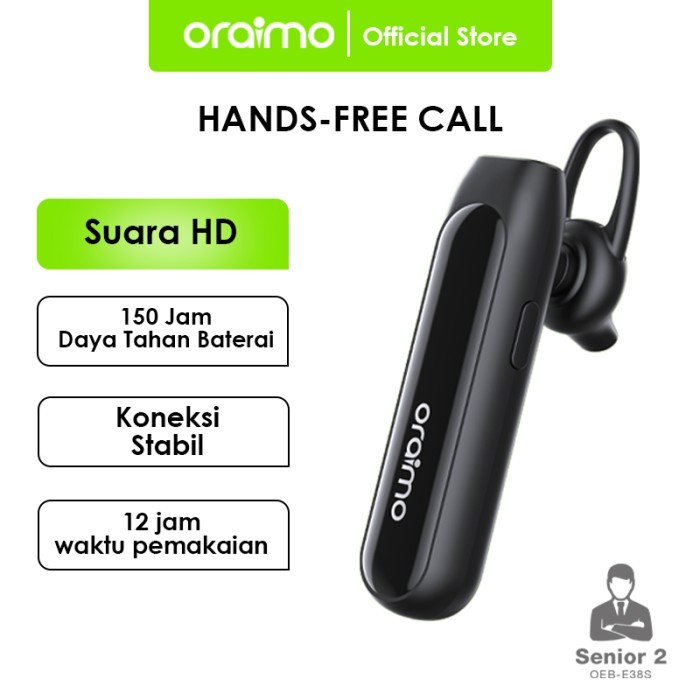 ORAIMO OEB-E38S SENIOR 2 HANDFREE BLUETOOTH CLEAR SOUND WIRELESS TALKING
