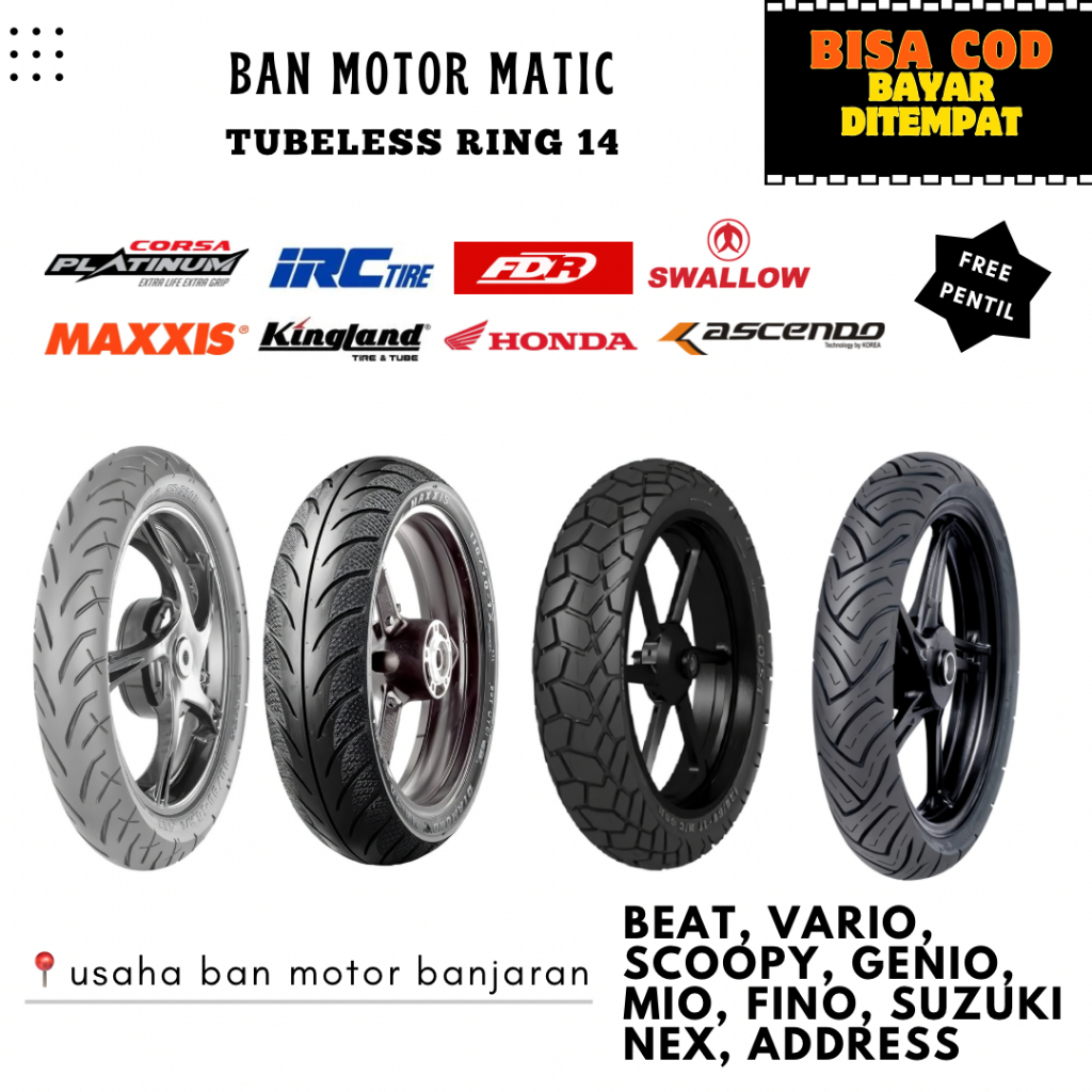 BAN MOTOR ASPIRA ASCENDO SWALLOW SLASH MAXXIS DIAMOND VICTRA IRC SS530F SS530R GP5 FDR SPORT XR EVO 
