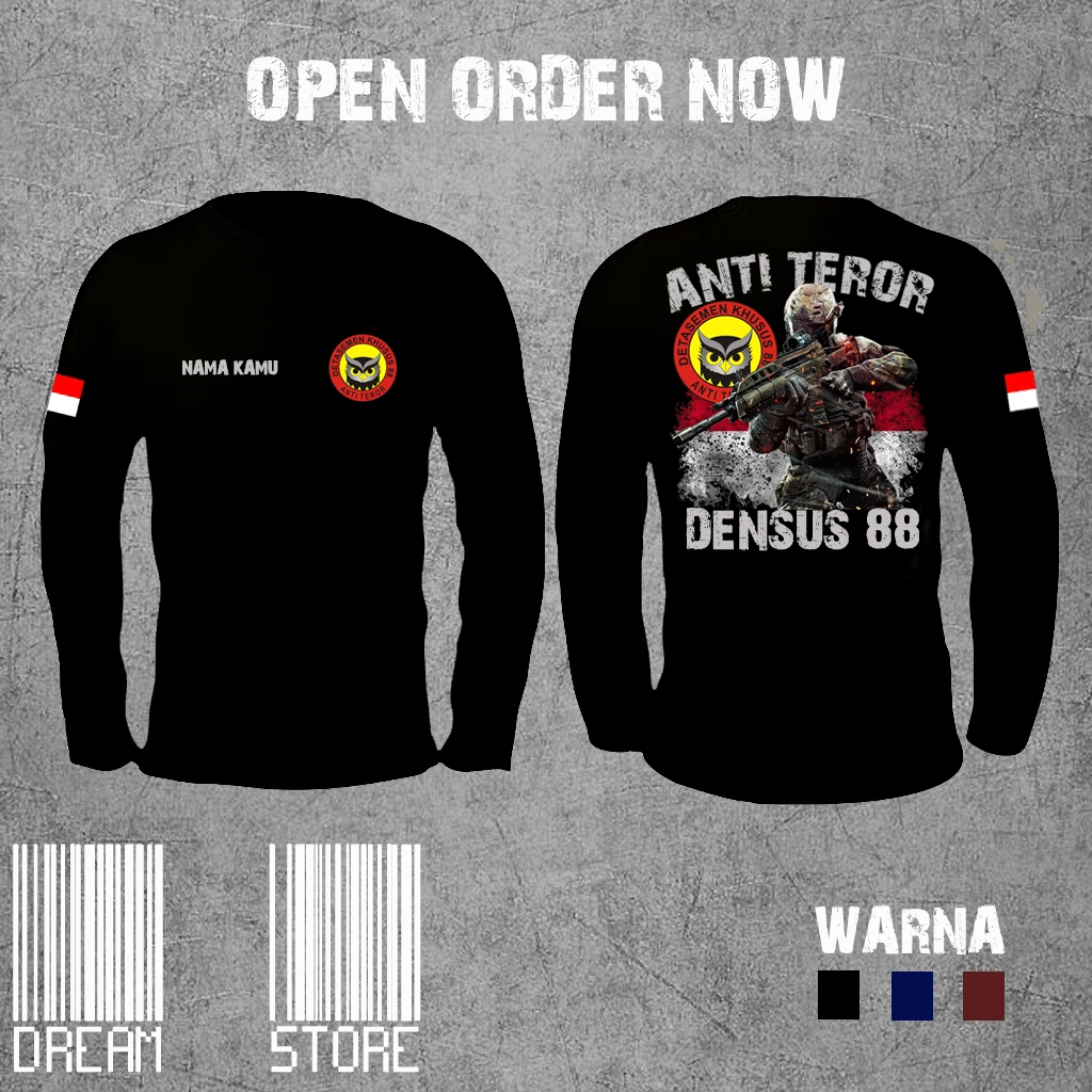 Kaos Polisi Densus 88 Anti Teror - Baju Polisi Densus 88