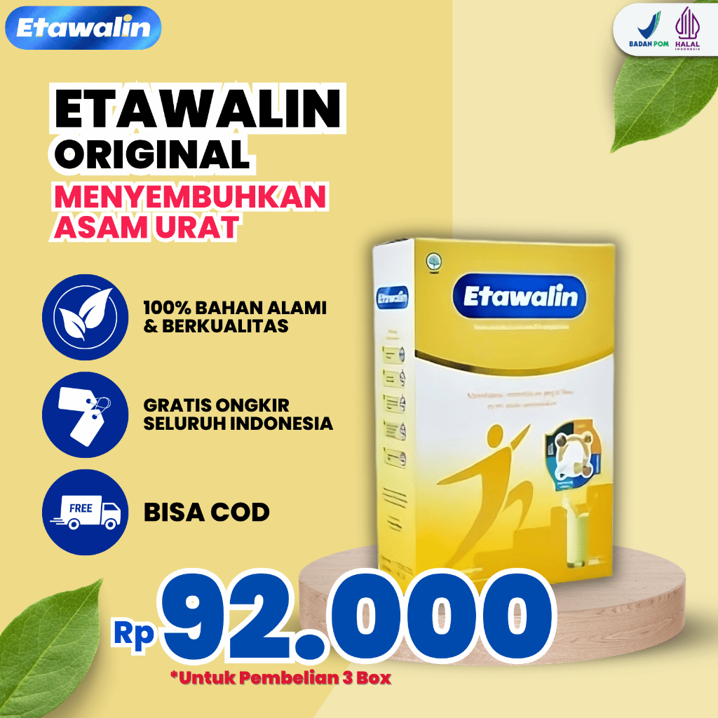 

ETAWALIN Asli - Menyembuhkan Nyeri Sendi dan Asam Urat 200 gr BPOM dan Halal MUI Gratis Ongkir