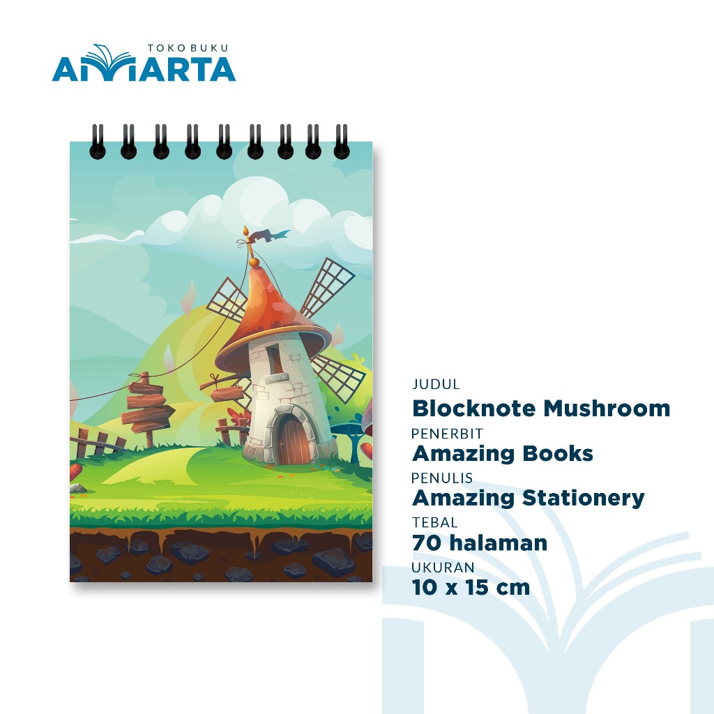 

Blocknote / Notebook / Mushroom