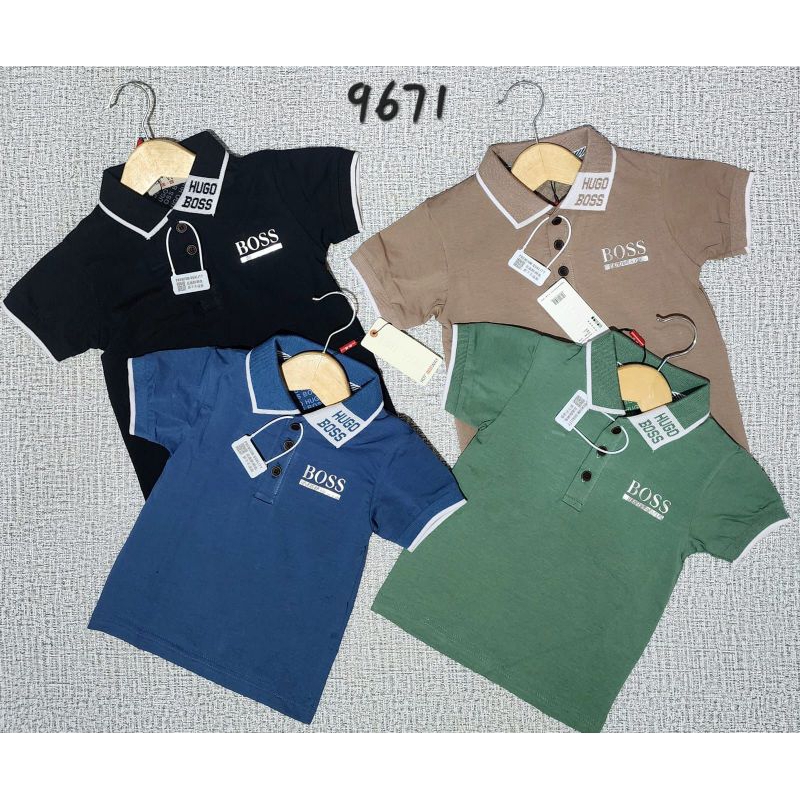 NEW.Atasan Kaos Kerah Anak laki-laki fashion import Atasan anak cowok Hugo Boss kekinian korean styl