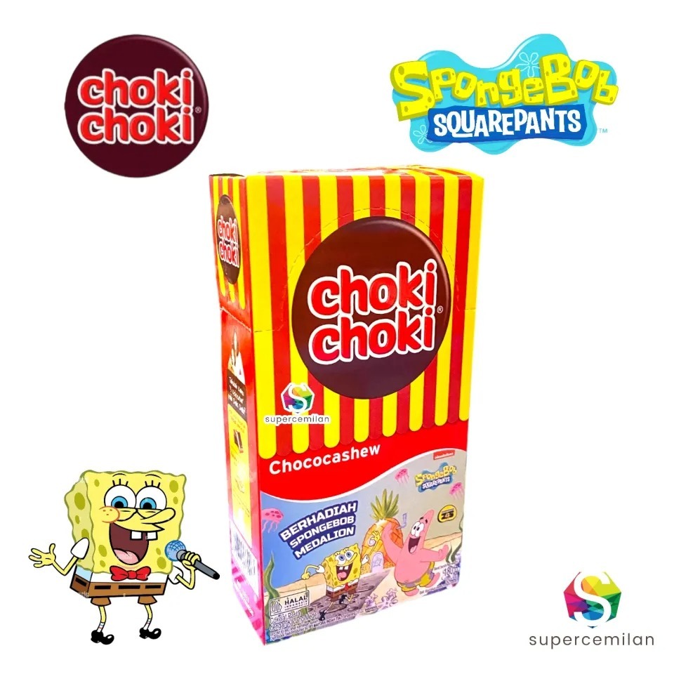 

Choki Choki Coklat 180 gram isi 20 pcs chococashew EDISI SPONGEBOB