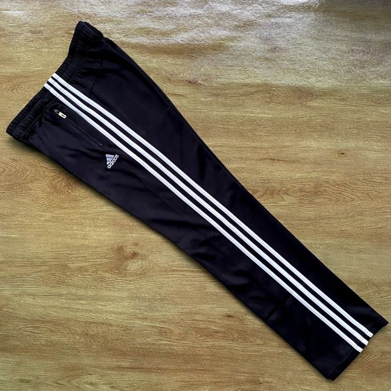 Celana Training Celana Olahraga Trackpants Adidas   ClimaLite Black White Original - Untuk Pria dan 