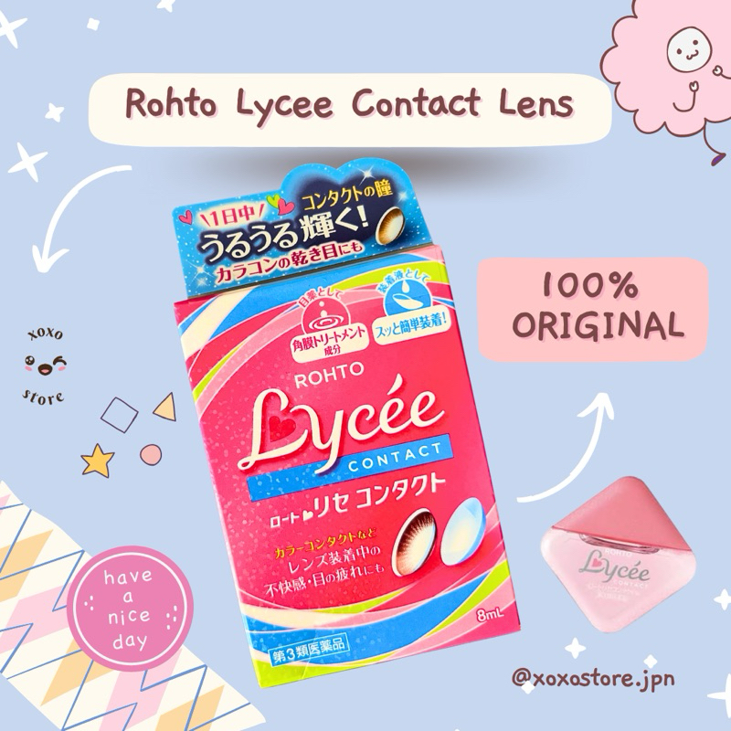Rohto Lycee Contact Eyedrops | GROSIR ROHTO LYCEE Lycee  |  Contact Lens Eye Drop Japan 8ml | Rohto 