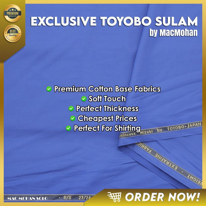 [TERLARIS] KAIN KATUN TOYOBO SULAM TERMURAH PER-0.5M EXCLUSIVE FODU ROYALMIX FD KATUN TOYOBO SELVEDG
