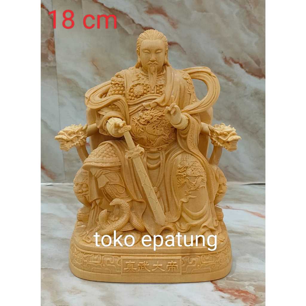 patung dewa hian tian shang ti / siong te kong / HIAN THIAN SIANG TEE  /Xuan Tian Shang Di - 8 inch 