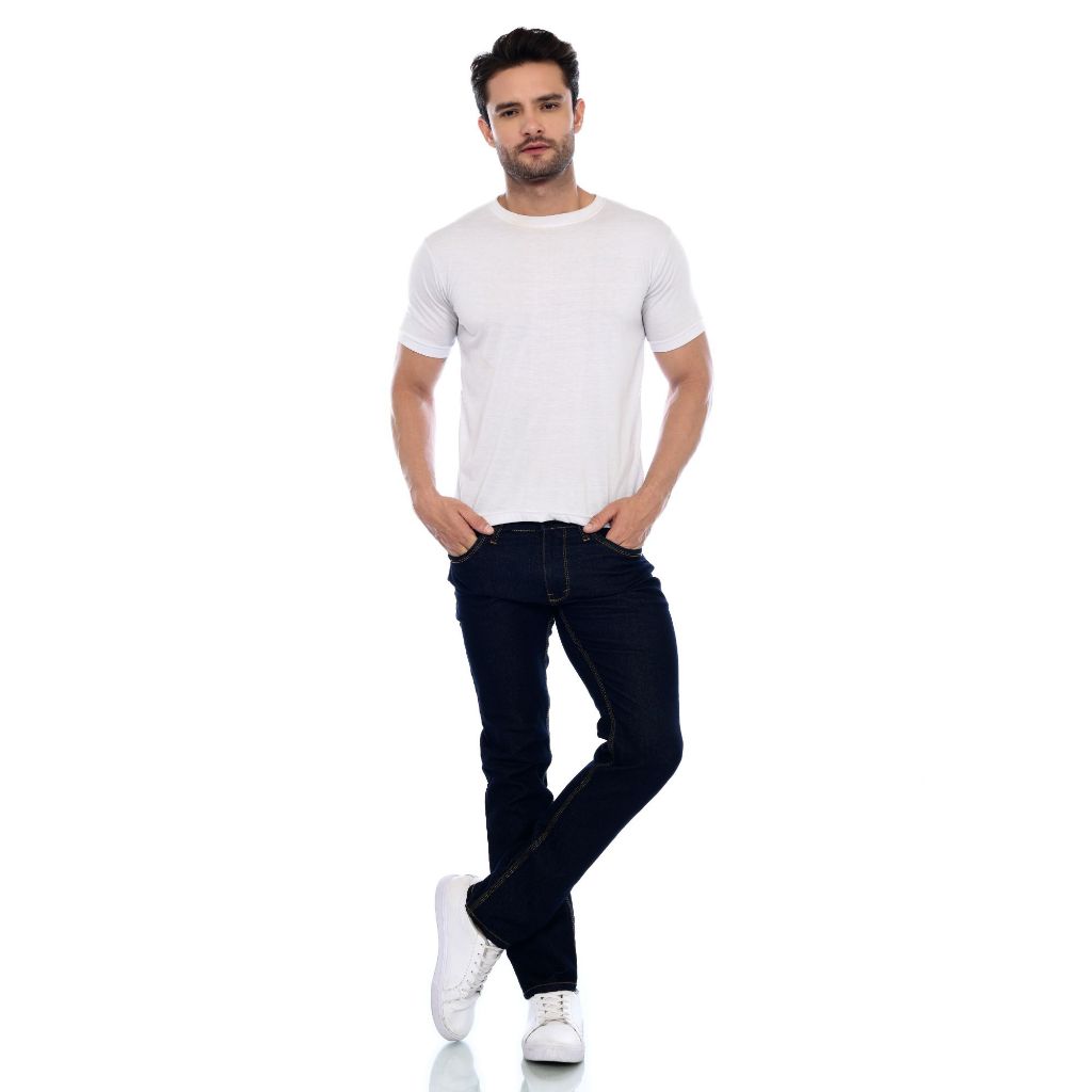 HIPSTER Celana Jeans Panjang Pria Warna Biru Dongker