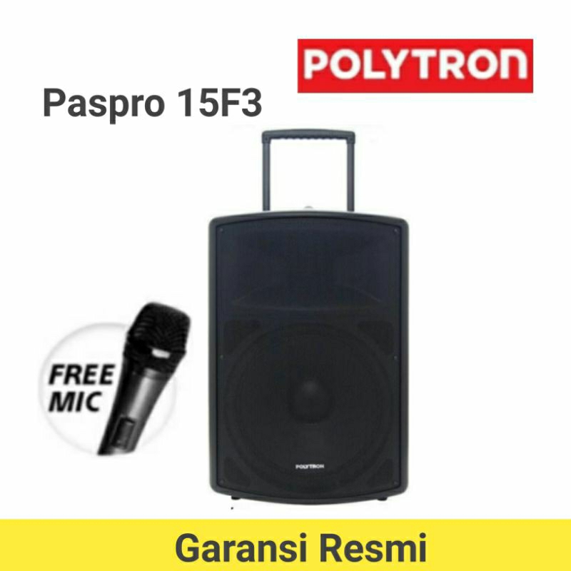 [PRODAK TERLARIS PASPRO 15F3] POLYTRON PASPRO 15F3 PROFESSIONAL SPEAKER AKTIF PASPRO15F3 / PAS PRO 1