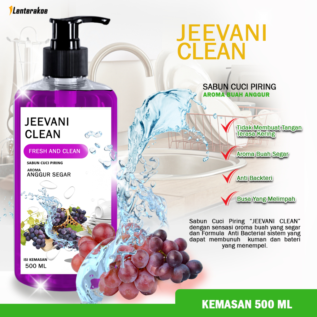 Jeevani Clean | Sabun Cuci Piring | aroma fresh buah