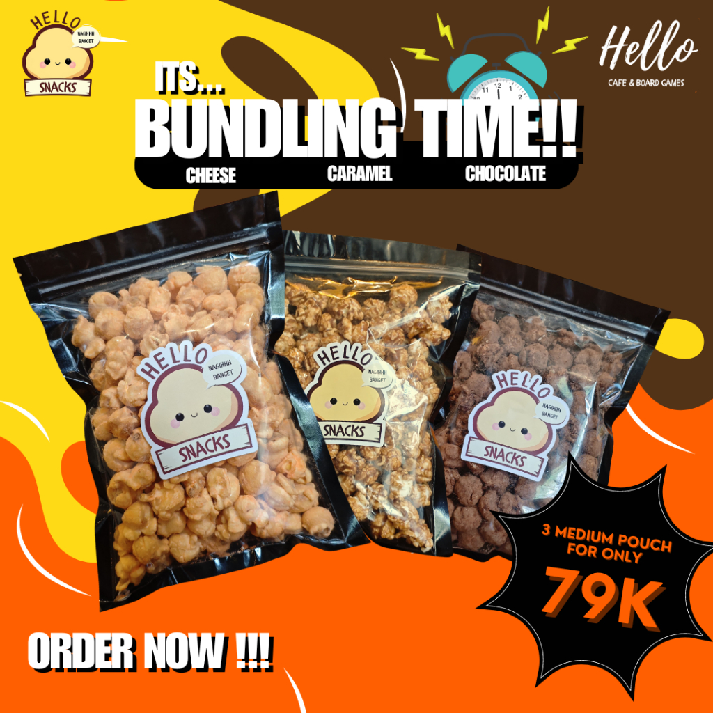 

3C(Caramel,Cheese,Chocolate) Popcorn Hello! - Pouch Medium