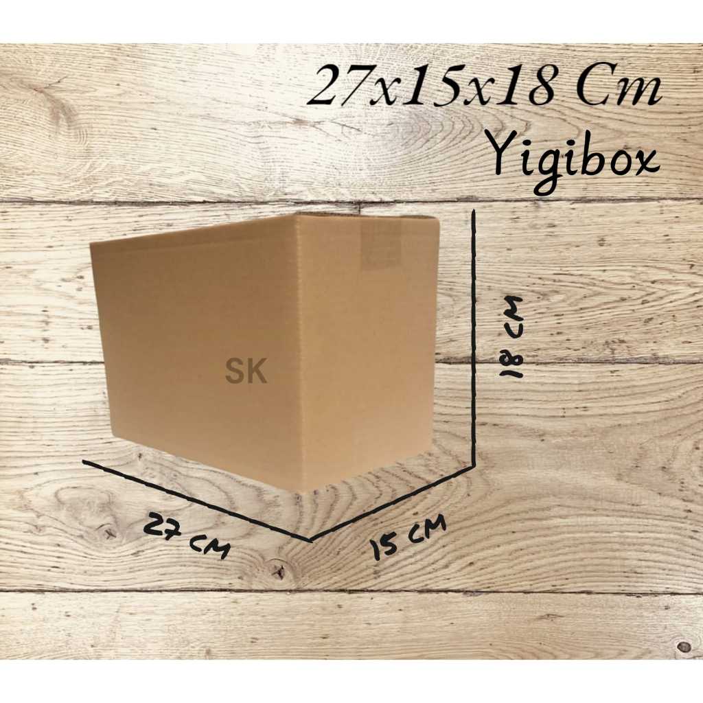 

Kardus Karton Box Ukuran 27x15x18 CM.... ST Single Wall Polos Untuk Packing Souvenir dll