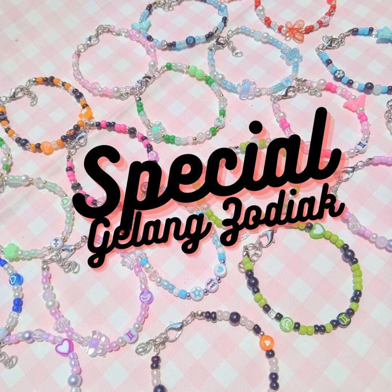 GELANG ZODIAK BRACELET KARAKTER INISIAL