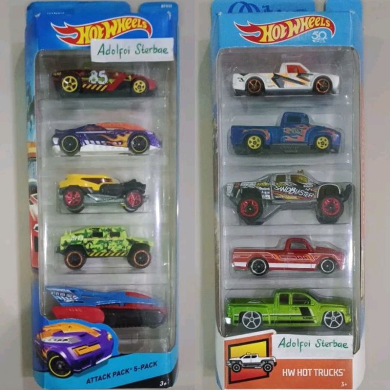 hotwheels hot wheels gift pack isi 5 attack pack hw hot trucks 1982 VW volkswagen Caddy Pick Up Cust