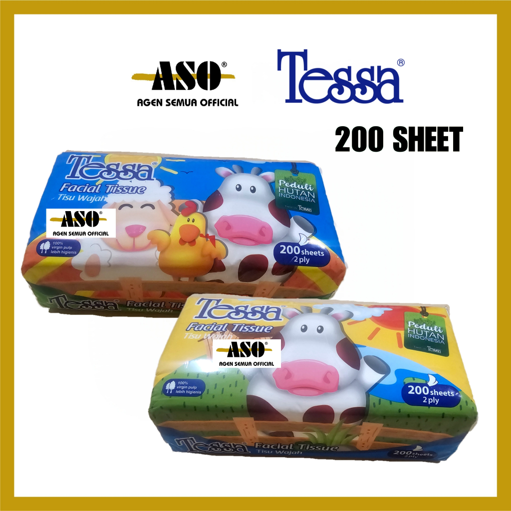 Tisu Tissue TESSA 200 sheet 2ply Facial tissue tisu wajah PROMO 