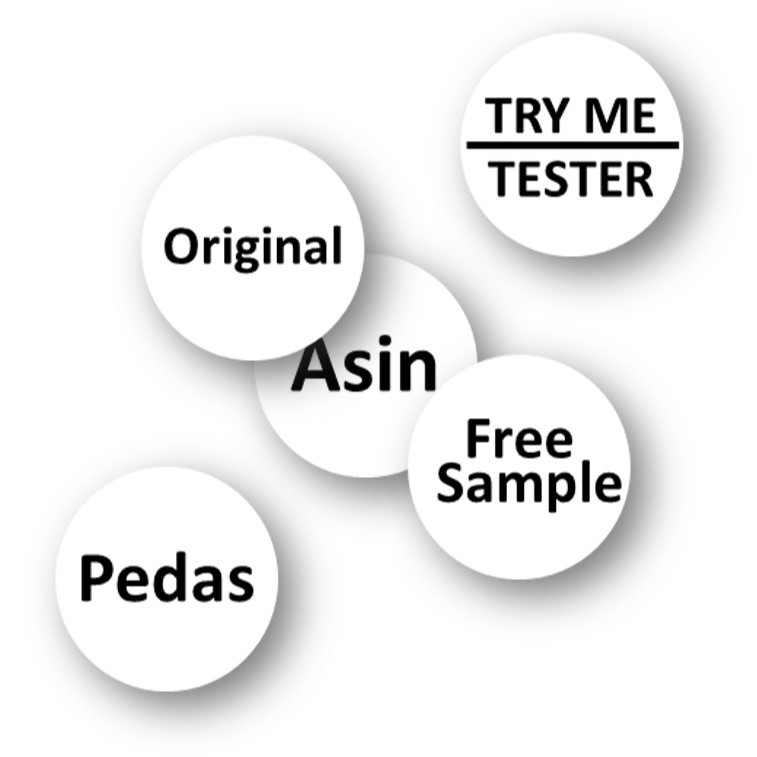 

Stiker Label Rasa Stiker Label Try Me Stiker Free Sample Ukuran 1.5cm