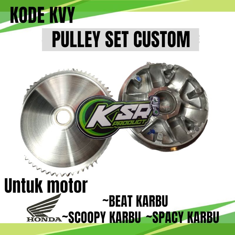 RUMAH ROLLER KVY BEAT KARBU / SCOOPY KARBU / SPACY KARBU PULLEY CUSTOM BUBUT RACING