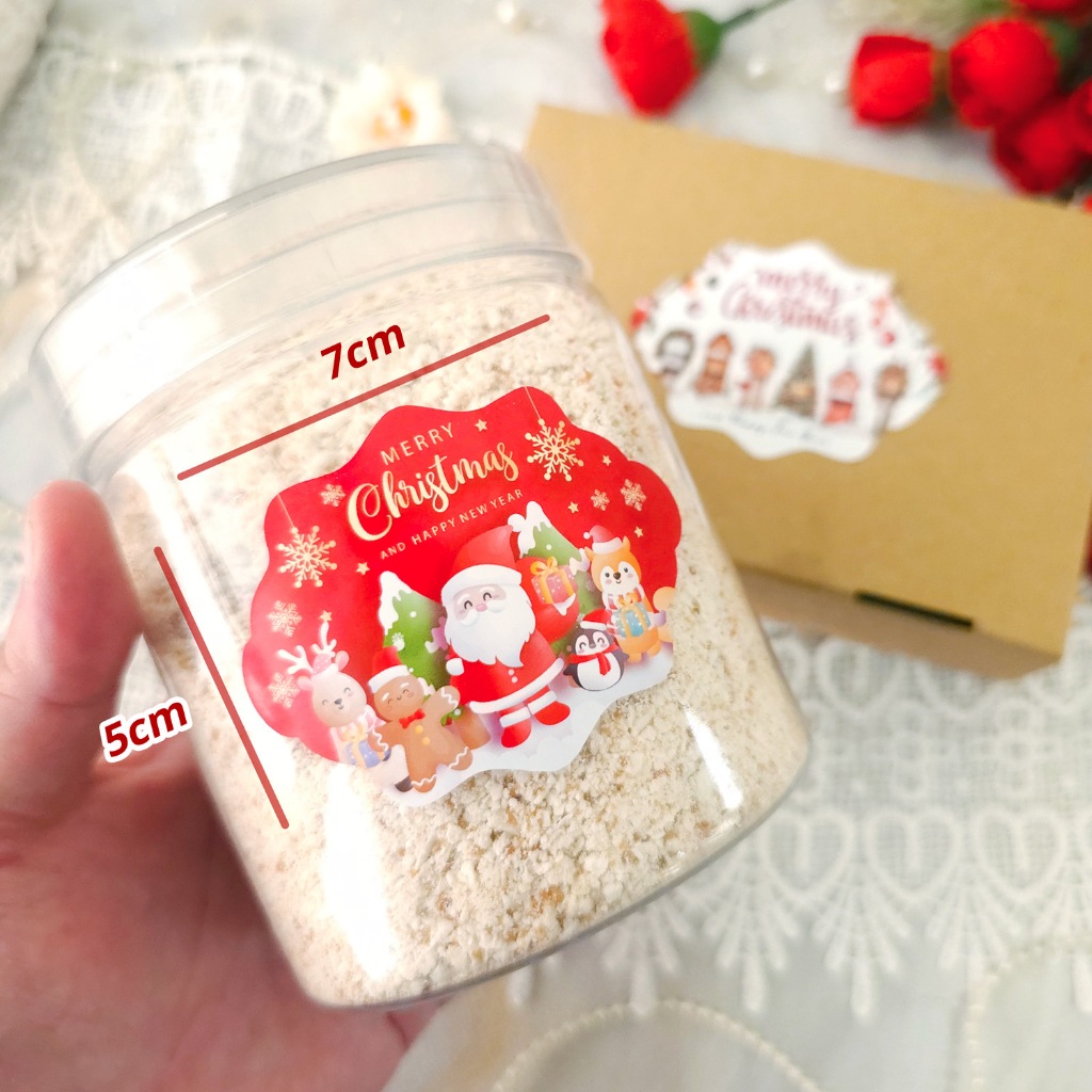 

STICKER STIKER CHRISTMAS NATAL TAHUN BARU GIFT WISHES isi 12pcs - size 5cm