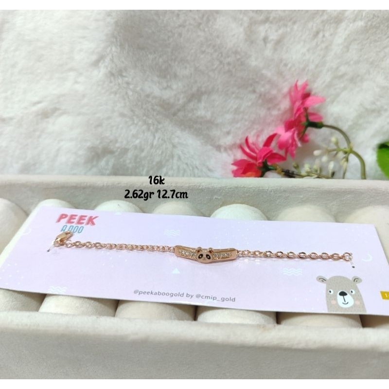 Gelang rantai emas 70 panda