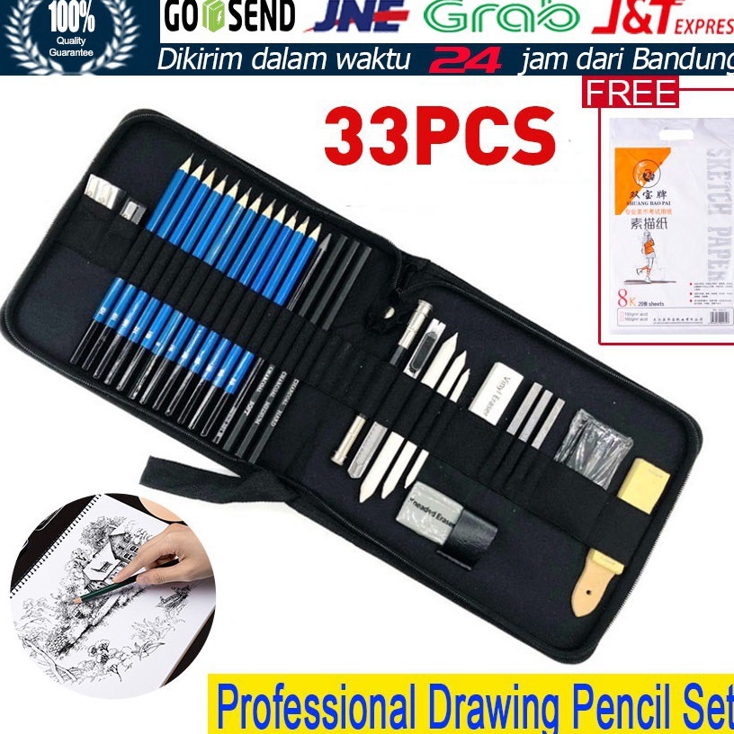 

Model Terkeren 33PCSSet Sketch Pensil Pensil Pisau Penghapus Dan Pensil Gambar Untuk Keperluan Sekolah Pencil Set