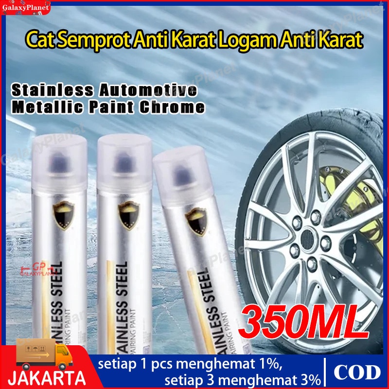 Cat Semprot Krom 35 ML Warna Krom Cat Logam Otomotif Krom Cat Semprot Krom Sapporo Baja Tahan Karat 