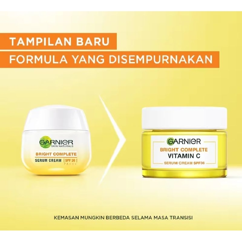 Garnier Bright Complete Cream Siang -Malam dan Garnier sakura glow siang dan malam 50ml all varian .