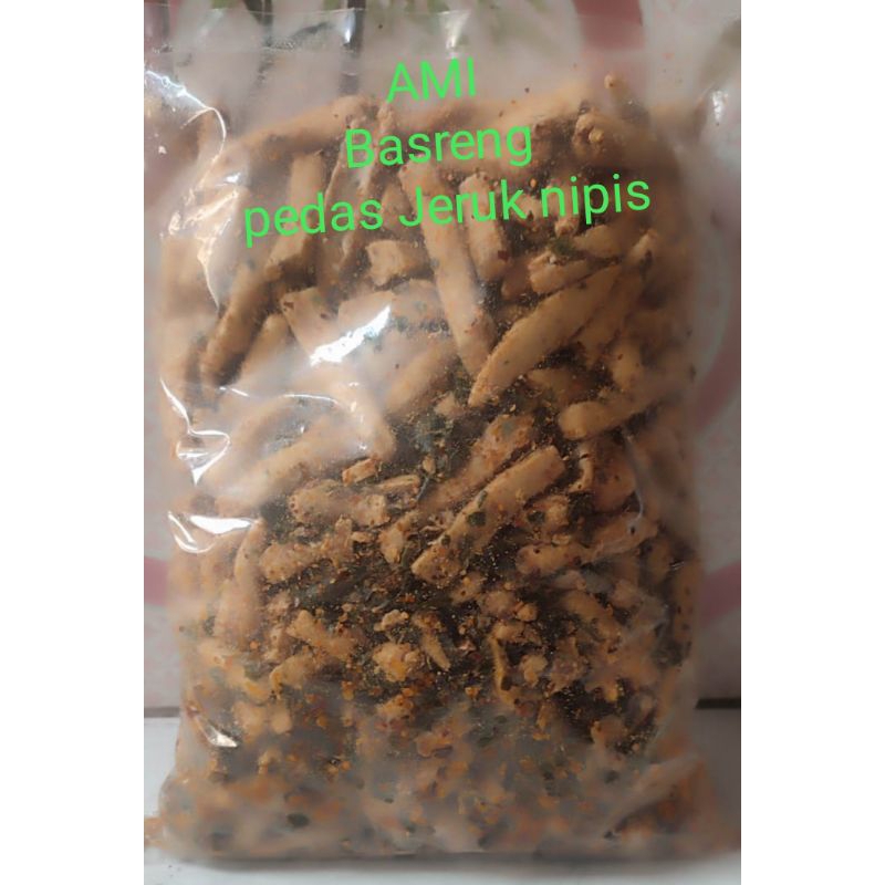 

Snack Viral Kekinian Basreng Original Pedas Daun Jeruk 1 kg