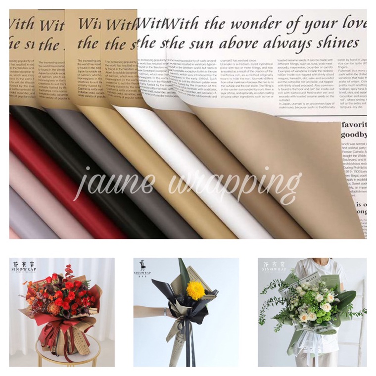 

Update Murah 1PAK2LEMBAR JGA Kertas Buket Bunga Koran Bi Color Flower Wrapping Paper Cellophane