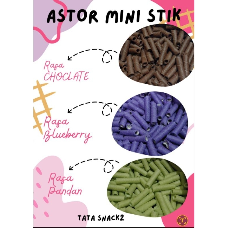 

astor mini Stik barcelona rasa coklat, bluebery, pandan