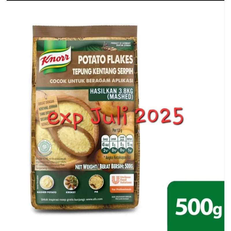 

Bubuk Kentang Serpih Knorr Potato Flakes 500gr ED Juli 2025