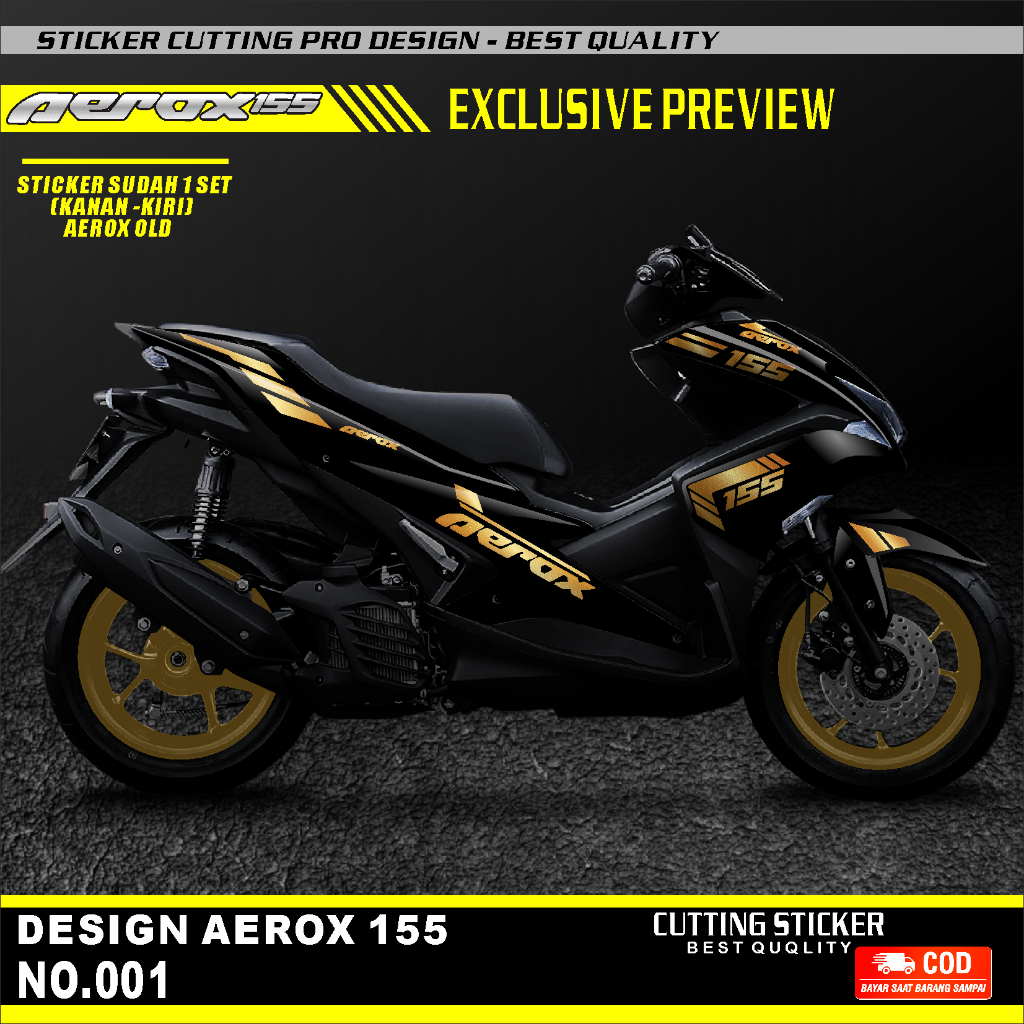 Cutting Sticker Striping Aerox Old 155 NVX Striping Variasi Aerox Old Stiker Aerox Lama Striping Nvx