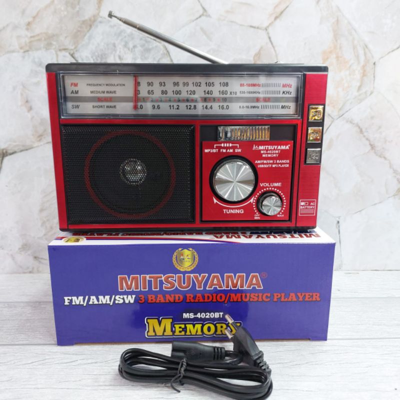 MS-4020BT MEMORY RADIO BLUETOOTH RADIO BATERAI RADIO CASS