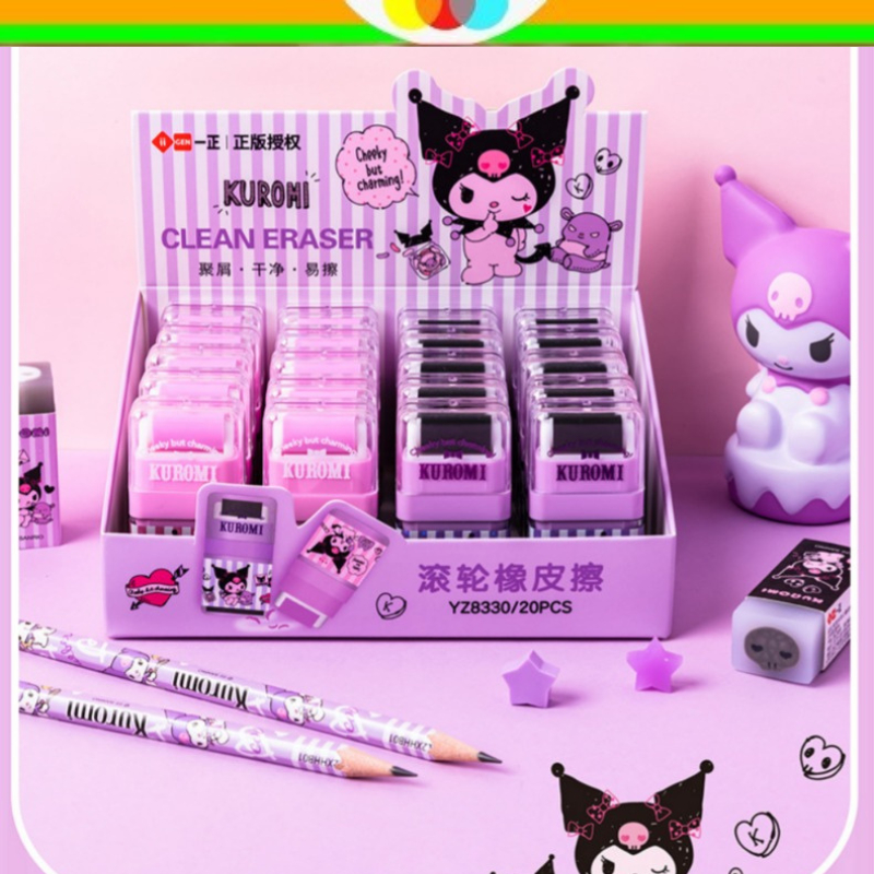 

PENGHAPUS ROL PEMBERSIH SANRIO | PENGHAPUS PENSIL LUCU | KUROMI | MELODY | CINAMORROL | CLEAN ERASER | PENCIL ERASER | PERALATAN TULIS | PERLENGKAPAN TULIS | ATK | STATIONERY |SKM