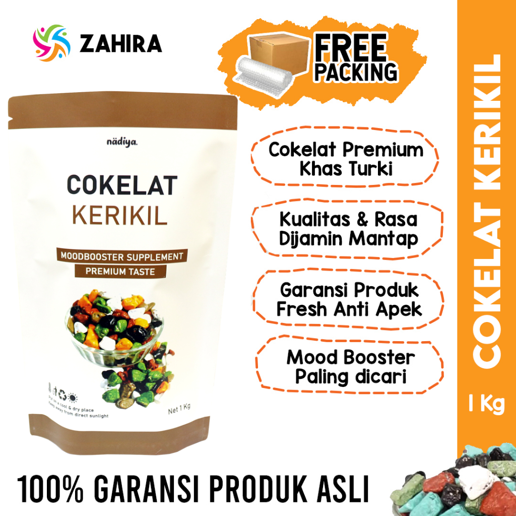 

Nadiya COKELAT KERIKIL 1KG Asli Turki Kualitas Premium Moodbooster Setiap Saat Untuk Semangat Kerja