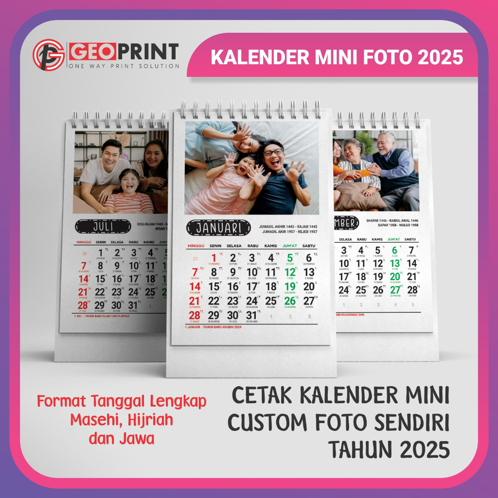 

Kalender Meja Mini Kalender Duduk Mini Custom Foto Sendiri Tahun 2025