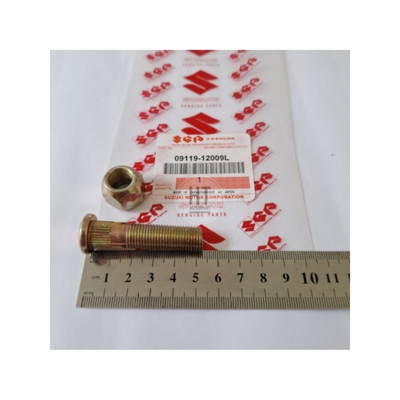 HUB BOLT LONG / BAUT RODA PANJANG FUTURA / CARRY / ST100 / EXTRA / APV (KUNING)