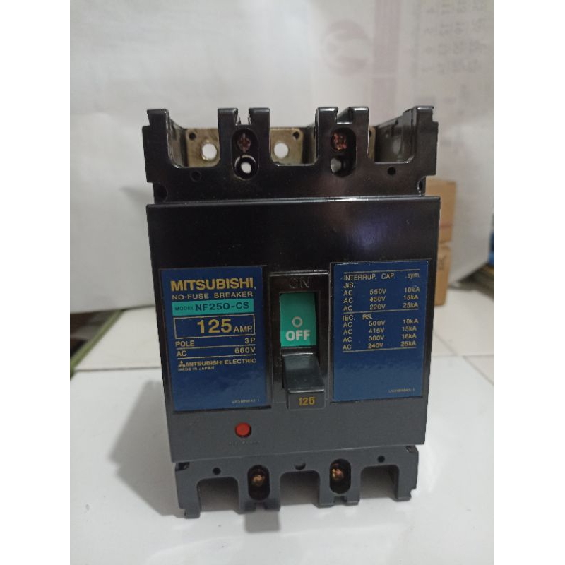 MCCB MITSUBISHI NF250-CS 125AMPERE 3POLE
