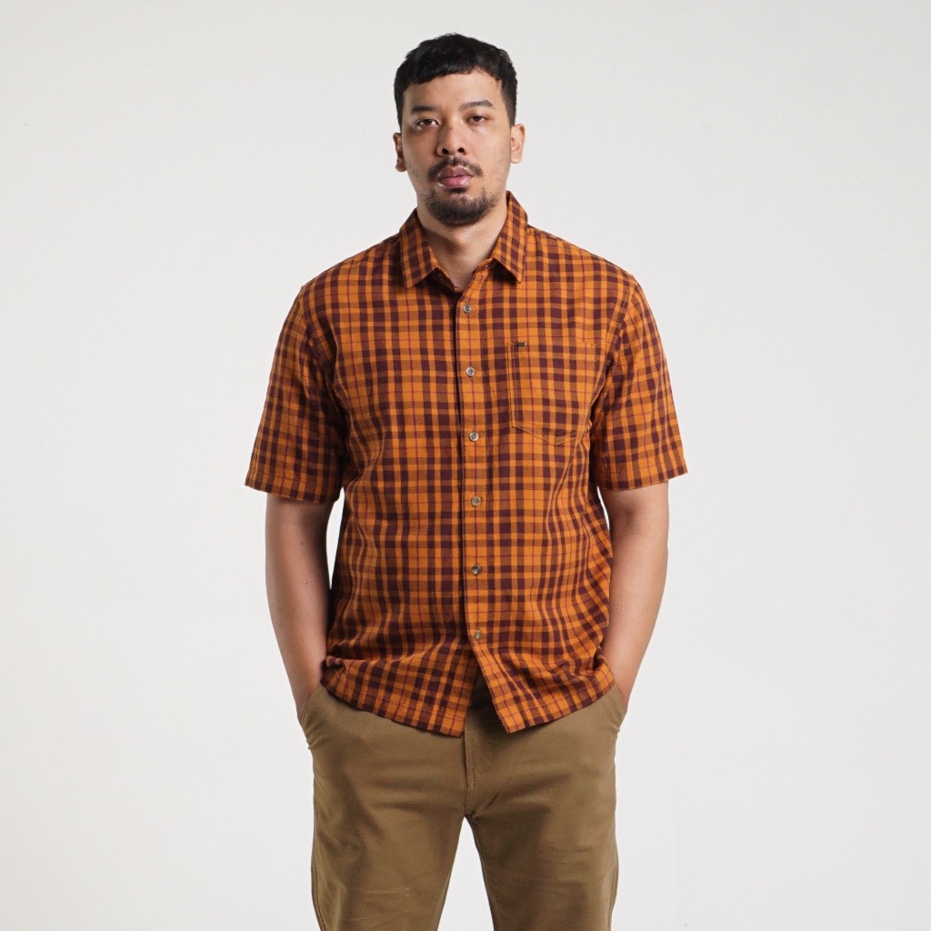 Kemeja Original MGEE - Kemeja Kasual Lengan Pendek Original MGEE Alto CKKR 155 Orange