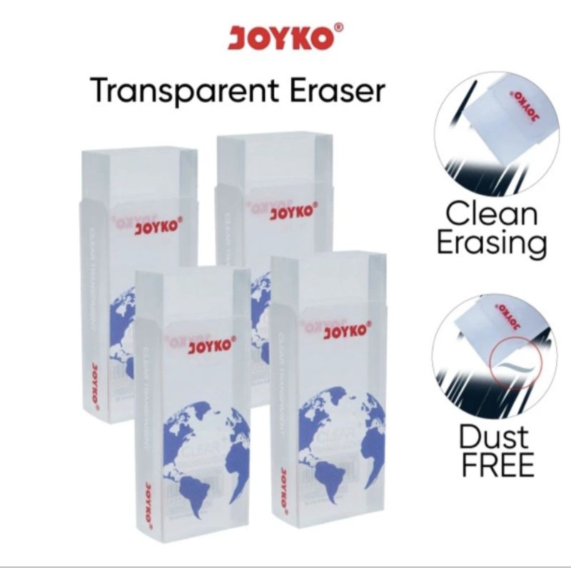 

Penghapus/Eraser Tranparan Besar Joyko ERT-127 )1pcs)