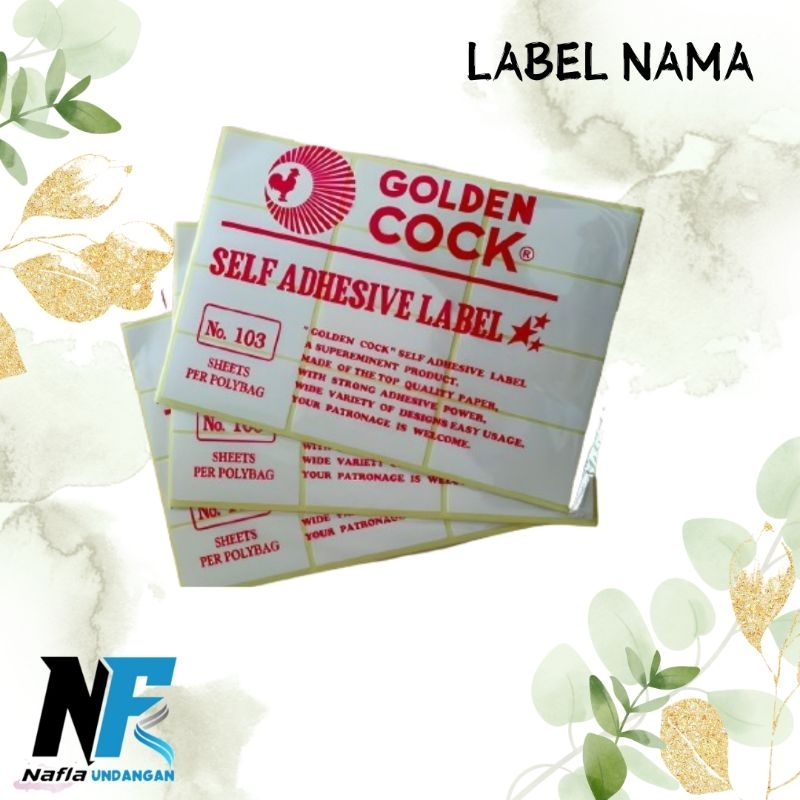 

Label Putih 103 Murah Isi 84 kotak Merk GOLDEN COCK