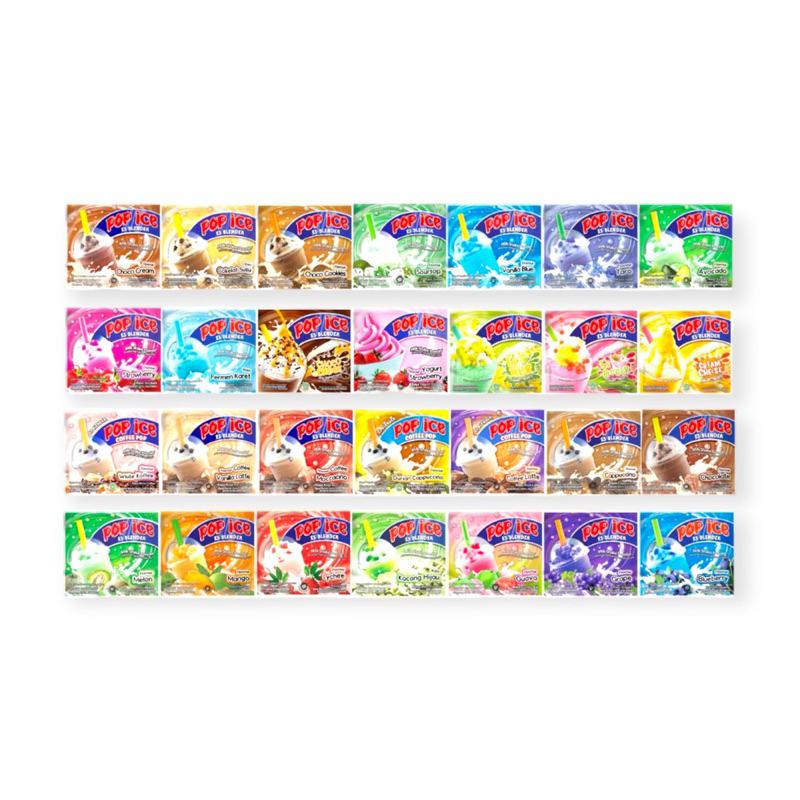 

Minuman serbuk Pop Ice 1 renteng 10pcs 25gr