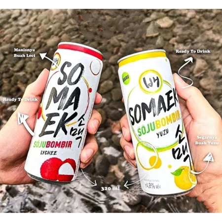 

SOMAEK S0JU BOMBIR RASA LYCHEE & YUZU LEMON - 320ML
