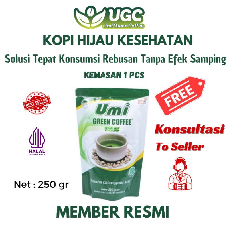 

UGC Umi Green Coffee+Kopi Hijau+Pelangsing+Diet+Kesehatan 250 gr 1pcs