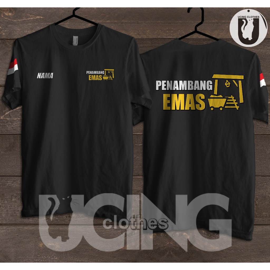 Kaos Baju Penambang Emas Gratis Nama Kaos Distro
