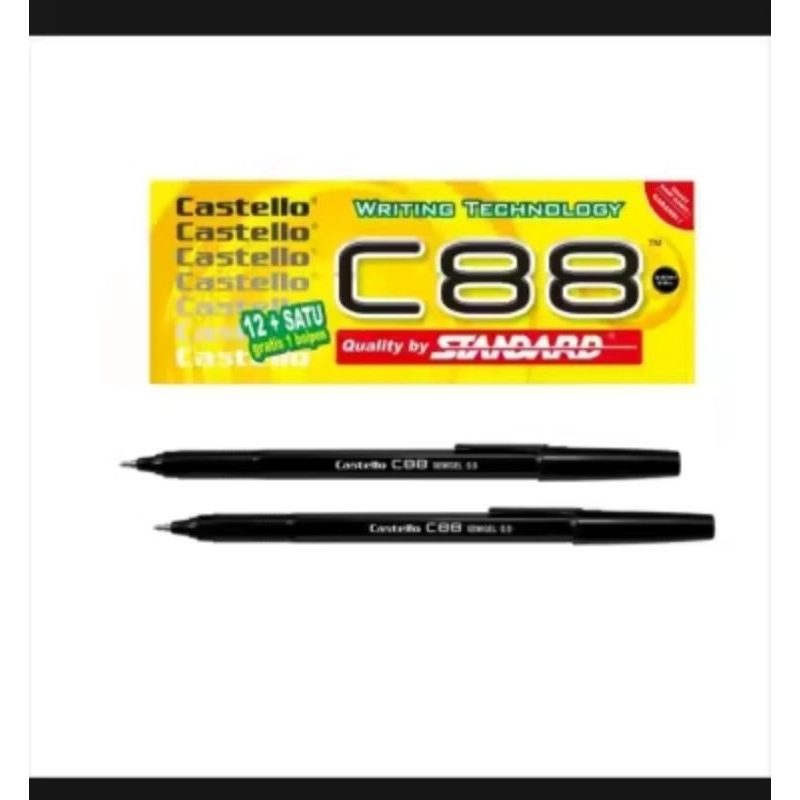 

Pulpen Standard C88 Castello Hitam 0.5mm Semi Gel - Ecer 1 Pcs - Stationery, Tinta