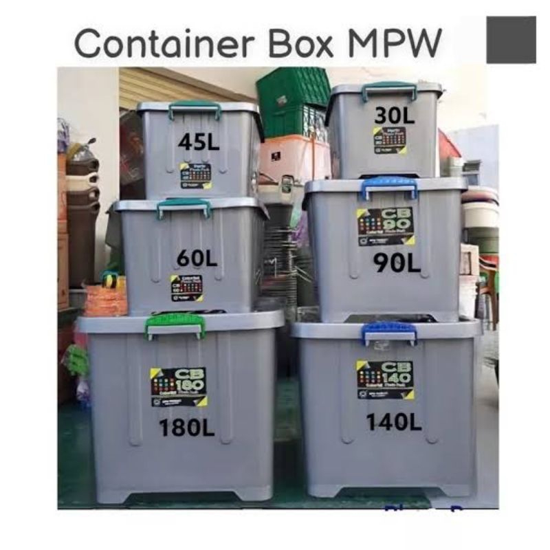 MPW Box Container/Container box CB 60 Liter silver MPW