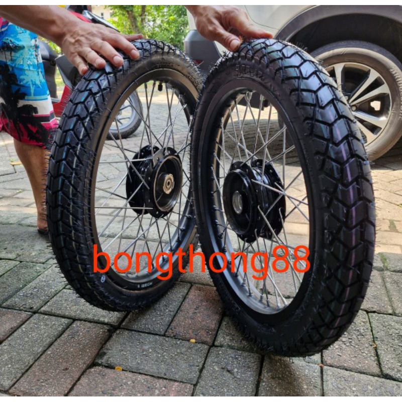 VELG HONDA WIN DEPAN RING 18 160 / BELAKANG 185 RING 17 BAN  275 300 +BAN DALAM MAXXIS /SWALLOW BONU