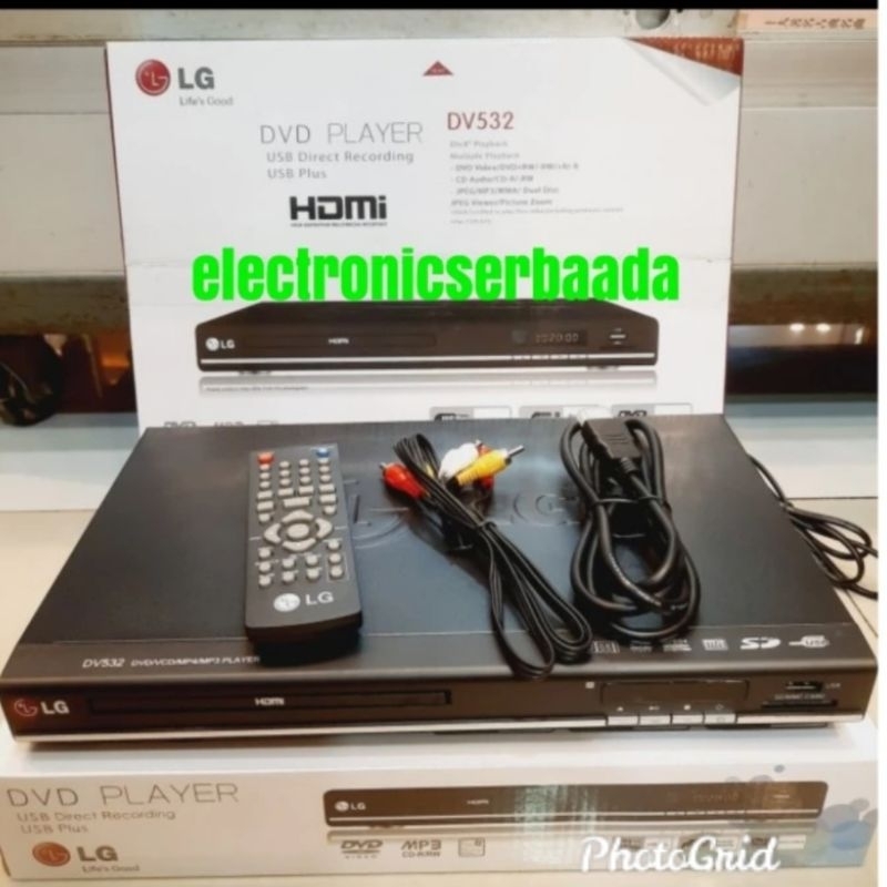 DVD PLAYER LG DV 532 DVD LG FULL HDMI DVD VCD CD MP3 MP4 MP5 USB MOVIE KARAOKE